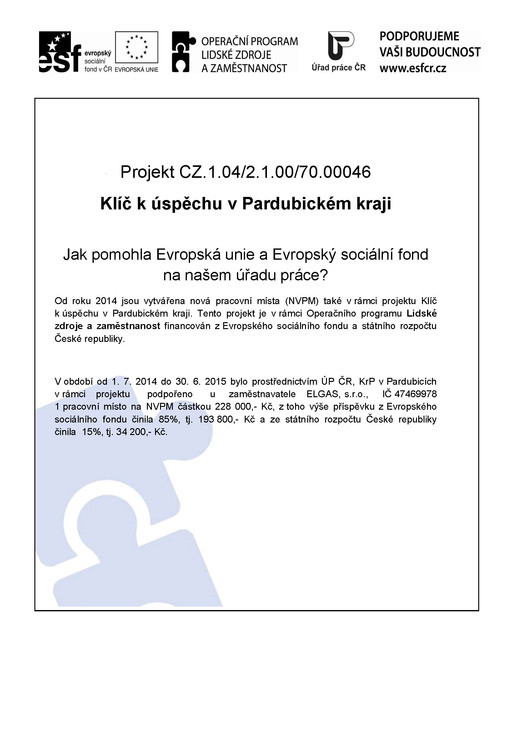 Klíč k úspěchu v Pardubickém kraji