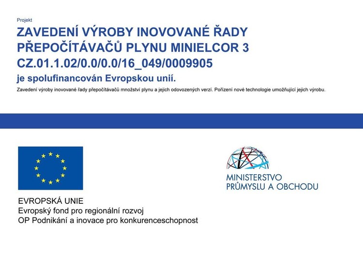 Zavedení výroby inovované řady přepočítávačů množství plynu miniELCOR3'